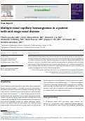 Cover page: Multiple renal capillary hemangiomas in a patient with end-stage renal disease