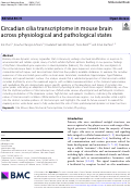 Cover page: Circadian cilia transcriptome in mouse brain across physiological and pathological states