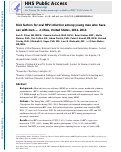 Cover page: Risk Factors for Oral Human Papillomavirus Infection Among Young Men Who Have Sex With Men—2 Cities, United States, 2012–2014