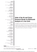 Cover page: State of the Art and Future Research Needs for Multiscale Analysis of Li-Ion Cells