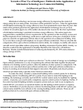 Cover page: Towards a Wiser Use of Intelligence: Fieldwork in the Application of Information Technology in a Commercial Building.