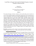 Cover page: Local Bias in Google Search and the Market Response Around Earnings Announcements