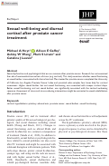 Cover page: Sexual well-being and diurnal cortisol after prostate cancer treatment