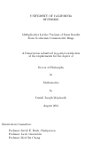 Cover page: Multiplicative Lattice Versions of Some Results From Noetherian Commutative Rings