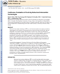 Cover page: Continuous Evaluation of Evolving Behavioral Intervention Technologies