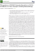 Cover page: Dysregulation of SWI/SNF Chromatin Remodelers in NSCLC: Its Influence on Cancer Therapies including Immunotherapy.