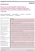 Cover page: Impact of sociodemographic disadvantage on neurobehavioral outcomes in children with newly diagnosed seizures and their unaffected siblings over 36 months