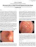 Cover page: Microscopic Colitis in a Patient Previously Diagnosed with Celiac Disease