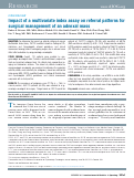 Cover page: Impact of a multivariate index assay on referral patterns for surgical management of an adnexal mass.