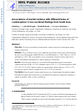 Cover page: Associations of marital violence with different forms of contraception: Cross‐sectional findings from South Asia