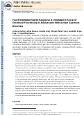 Cover page: Startle response in adolescents with ASD