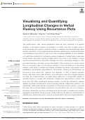 Cover page: Visualizing and Quantifying Longitudinal Changes in Verbal Fluency Using Recurrence Plots