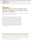 Cover page: Antibiotic-induced microbiome depletion alters metabolic homeostasis by affecting gut signaling and colonic metabolism