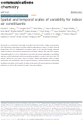 Cover page: Spatial and temporal scales of variability for indoor air constituents