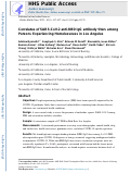 Cover page: Correlates of SARS‐CoV‐2 anti‐RBD IgG antibody titers among persons experiencing homelessness in Los Angeles