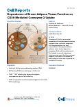 Cover page: Dependence of Brown Adipose Tissue Function on CD36-Mediated Coenzyme Q Uptake