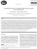 Cover page: Anti-allodynic effects of peripheral delta opioid receptors in neuropathic pain