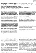 Cover page: CYP3A4*22 and CYP3A5*3 are associated with increased levels of plasma simvastatin concentrations in the cholesterol and pharmacogenetics study cohort