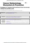 Cover page: Postdiagnosis C-Reactive Protein and Breast Cancer Survivorship: Findings from the WHEL Study