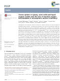 Cover page: Ozone uptake on glassy, semi-solid and liquid organic matter and the role of reactive oxygen intermediates in atmospheric aerosol chemistry