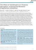 Cover page: The Effect of Trimethoprim on Thiamine Absorption: A Transporter‐Mediated Drug‐Nutrient Interaction