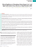 Cover page: Clinical Significance of Intraplaque Hemorrhage in Low- and High-Grade Basilar Artery Stenosis on High-Resolution MRI