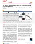 Cover page: The Effect of Monomer Size on Fusion and Coupling in Colloidal Quantum Dot Molecules.