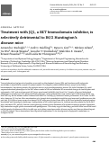 Cover page: Treatment with JQ1, a BET bromodomain inhibitor, is selectively detrimental to R6/2 Huntington’s disease mice