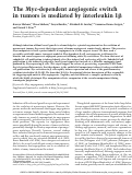 Cover page: The Myc-dependent angiogenic switch in tumors is mediated by interleukin 1 beta