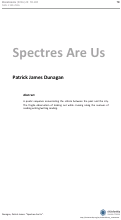 Cover page: Spectres Are Us