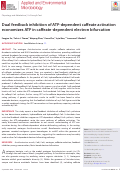 Cover page: Dual feedback inhibition of ATP-dependent caffeate activation economizes ATP in caffeate-dependent electron bifurcation.