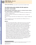 Cover page: The CREB-Binding Protein Inhibitor ICG-001 Suppresses Pancreatic Cancer Growth