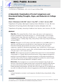 Cover page: A naturalistic examination of social comparisons and disordered eating thoughts, urges, and behaviors in college women