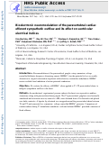 Cover page: Bioelectronic neuromodulation of the paravertebral cardiac efferent sympathetic outflow and its effect on ventricular electrical indices