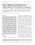 Cover page: ATGC: a database of orthologous genes from closely related prokaryotic genomes and a research platform for microevolution of prokaryotes