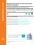 Cover page: Skyrmion fluctuations at a first-order phase transition boundary