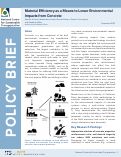 Cover page: Material Efficiency as a Means to Lower Environmental Impacts from Concrete