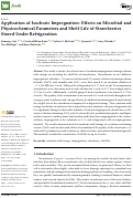 Cover page: Application of Isochoric Impregnation: Effects on Microbial and Physicochemical Parameters and Shelf Life of Strawberries Stored Under Refrigeration.