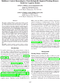 Cover page: Multilayer Context Reasoning in a Neurobiologically Inspired Working Memory Model for Cognitive Robots