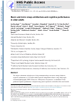 Cover page: Macro and micro sleep architecture and cognitive performance in older adults