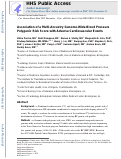 Cover page: Association of a Multiancestry Genome-Wide Blood Pressure Polygenic Risk Score With Adverse Cardiovascular Events