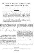 Cover page: The Effects of Prevaling Wage Requirements on the Cost of Low-Income Housing