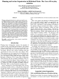 Cover page: Planning and Action Organization in Ill-Defined Tasks: The Case of Everyday Activities