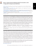 Cover page: Sparse Approximate Multifrontal Factorization with Composite Compression Methods