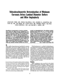 Cover page: Videodensitometric determination of minimum coronary artery luminal diameter before and after angioplasty