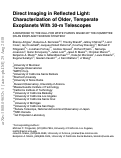 Cover page: Direct Imaging in Reflected Light: Characterization of Older, Temperate Exoplanets With 30-m Telescopes