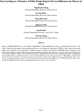 Cover page: Eye-tracking as a Measure of Table Tennis Expert-Novice Differences in Theory ofMind