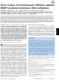 Cover page: Direct readout of heterochromatic H3K9me3 regulates DNMT1-mediated maintenance DNA methylation