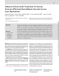 Cover page: Advanced Stent Graft Treatment of Venous Stenosis Affecting Hemodialysis Vascular Access: Case Illustrations