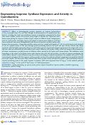 Cover page: Engineering Isoprene Synthase Expression and Activity in Cyanobacteria